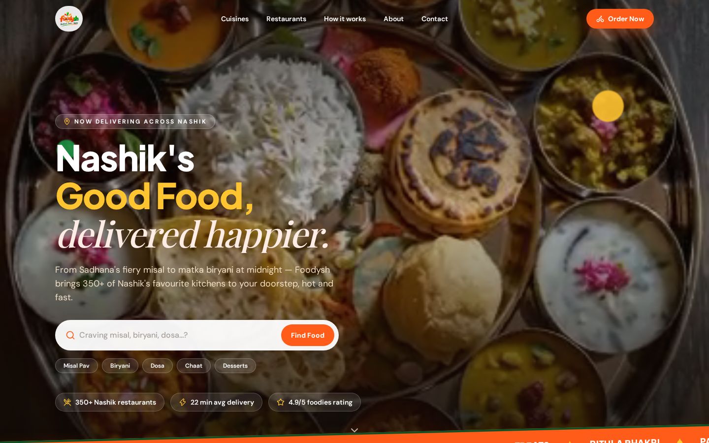 Foodysh home page