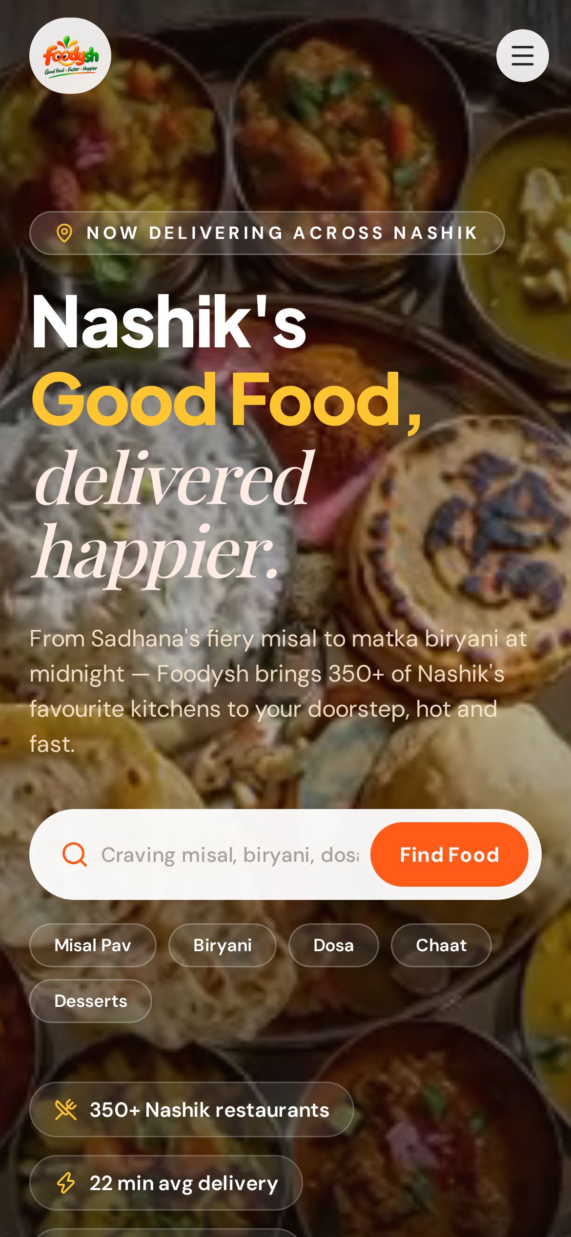 Foodysh: Foodysh on a phone