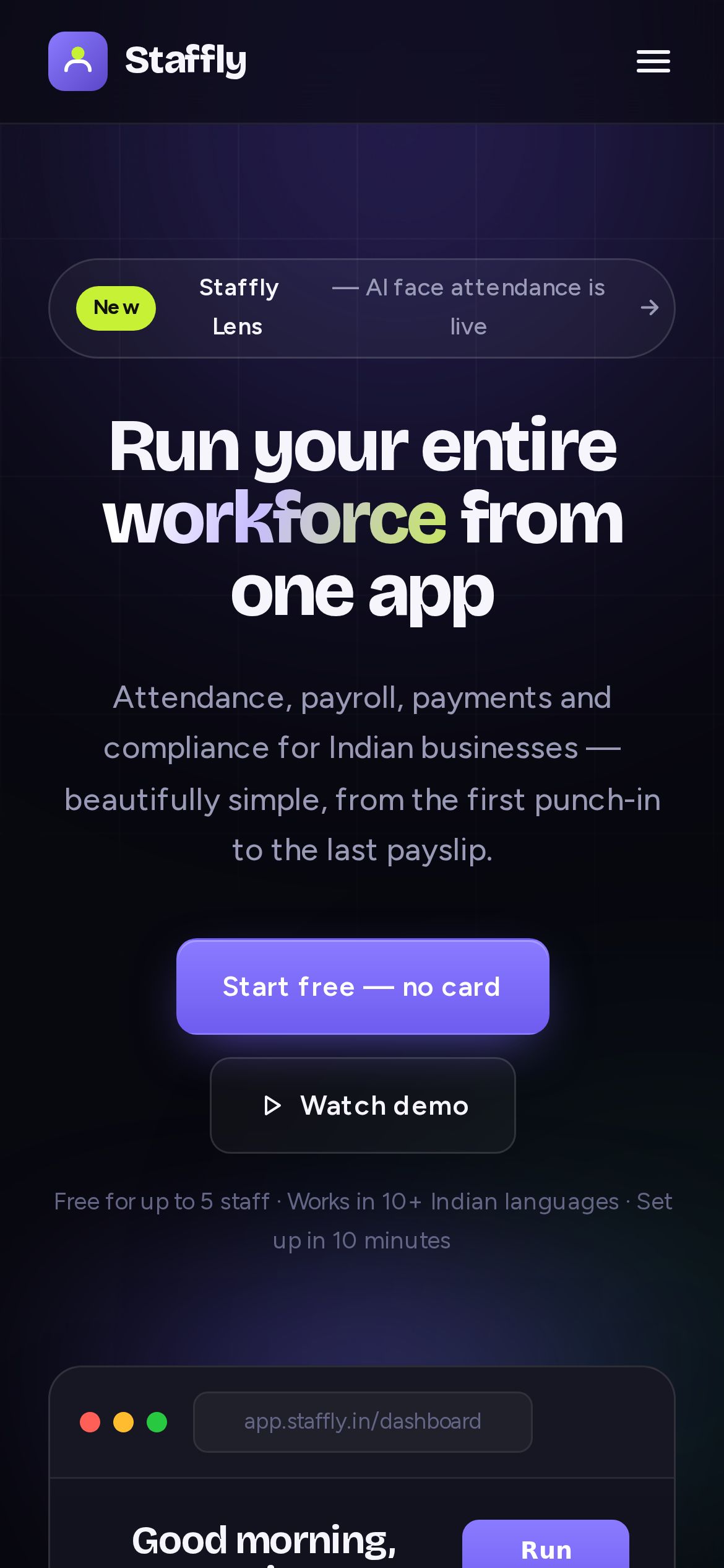 Staffly: Staffly on a phone